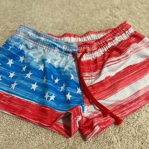 Beach shorts in red/white/blue size S